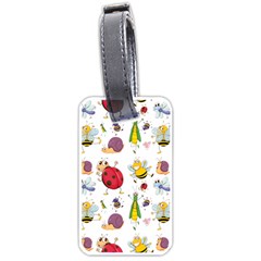 Cute Cartoon Insects Seamless Background Luggage Tag (one Side) by Jancukart