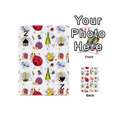 Cute Cartoon Insects Seamless Background Playing Cards 54 Designs (mini)