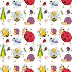 Cute Cartoon Insects Seamless Background Play Mat (rectangle)