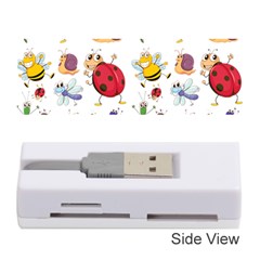 Cute Cartoon Insects Seamless Background Memory Card Reader (stick)