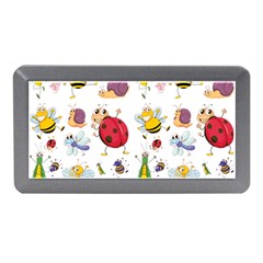 Cute Cartoon Insects Seamless Background Memory Card Reader (mini) by Jancukart