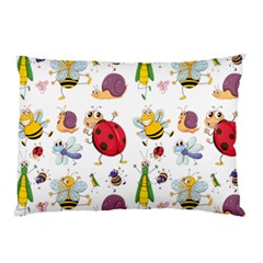 Cute Cartoon Insects Seamless Background Pillow Case (two Sides)