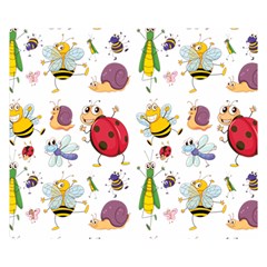 Cute Cartoon Insects Seamless Background Double Sided Flano Blanket (small) 