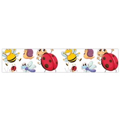 Cute Cartoon Insects Seamless Background Small Flano Scarf