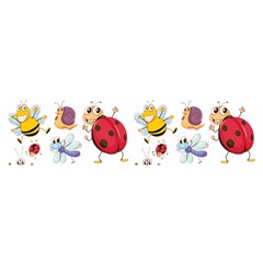 Cute Cartoon Insects Seamless Background Oblong Satin Scarf (16  X 60 ) by Jancukart