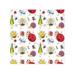 Cute Cartoon Insects Seamless Background Square Satin Scarf (30  X 30 )