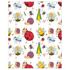 Cute Cartoon Insects Seamless Background Drawstring Bag (small)