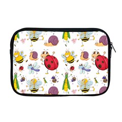 Cute Cartoon Insects Seamless Background Apple Macbook Pro 17  Zipper Case by Jancukart