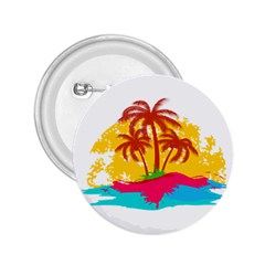 Holiday Tropical Elements Leaf Orange 2 25  Buttons by Jancukart