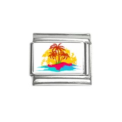 Holiday Tropical Elements Leaf Orange Italian Charm (9mm)