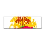 Holiday Tropical Elements Leaf Orange Sticker (Bumper) Front