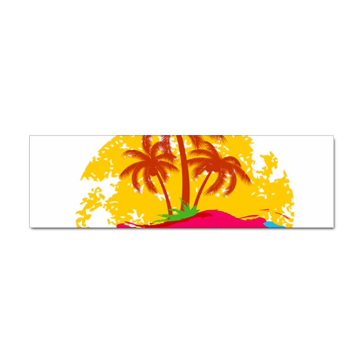 Holiday Tropical Elements Leaf Orange Sticker (Bumper)