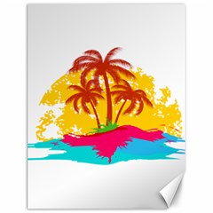 Holiday Tropical Elements Leaf Orange Canvas 12  X 16 