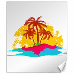 Holiday Tropical Elements Leaf Orange Canvas 20  x 24 