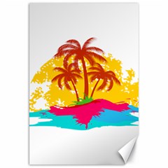 Holiday Tropical Elements Leaf Orange Canvas 20  X 30 