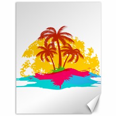 Holiday Tropical Elements Leaf Orange Canvas 36  X 48 