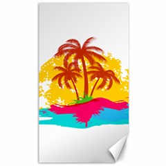 Holiday Tropical Elements Leaf Orange Canvas 40  x 72 