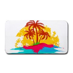 Holiday Tropical Elements Leaf Orange Medium Bar Mat