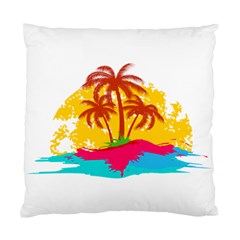 Holiday Tropical Elements Leaf Orange Standard Cushion Case (two Sides)