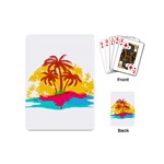 Holiday Tropical Elements Leaf Orange Playing Cards Single Design (Mini) Back