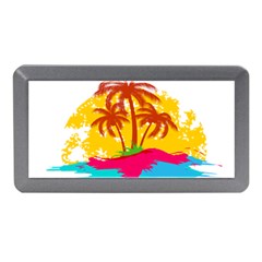 Holiday Tropical Elements Leaf Orange Memory Card Reader (mini)