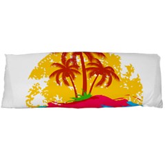 Holiday Tropical Elements Leaf Orange Body Pillow Case (dakimakura)