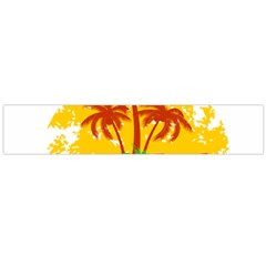 Holiday Tropical Elements Leaf Orange Large Flano Scarf 