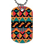 Tribal Pattern Seamless Border Dog Tag (One Side) Front