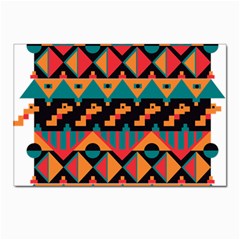 Tribal Pattern Seamless Border Postcards 5  X 7  (pkg Of 10)