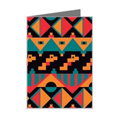 Tribal Pattern Seamless Border Mini Greeting Card by Jancukart