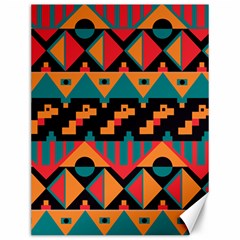 Tribal Pattern Seamless Border Canvas 12  X 16 