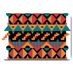 Tribal Pattern Seamless Border Large Doormat by Jancukart