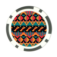 Tribal Pattern Seamless Border Poker Chip Card Guard