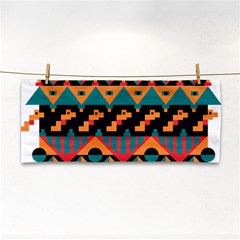 Tribal Pattern Seamless Border Hand Towel