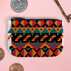 Tribal Pattern Seamless Border Mini Coin Purse