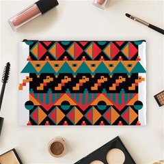 Tribal Pattern Seamless Border Cosmetic Bag (large)