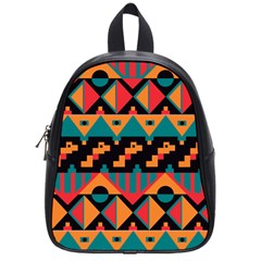 Tribal Pattern Seamless Border School Bag (small) by Jancukart