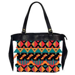 Tribal Pattern Seamless Border Oversize Office Handbag (2 Sides)