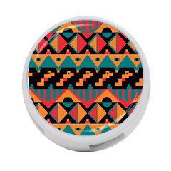 Tribal Pattern Seamless Border 4-port Usb Hub (one Side)