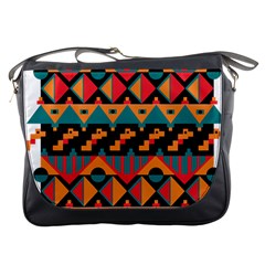 Tribal Pattern Seamless Border Messenger Bag by Jancukart