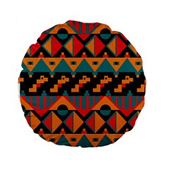 Tribal Pattern Seamless Border Standard 15  Premium Flano Round Cushions by Jancukart