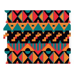 Tribal Pattern Seamless Border Double Sided Flano Blanket (large) 