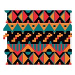 Tribal Pattern Seamless Border Double Sided Flano Blanket (Large)  Blanket Back