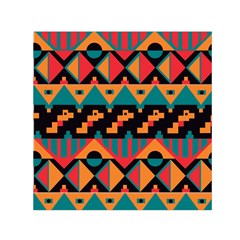 Tribal Pattern Seamless Border Square Satin Scarf (30  X 30 )