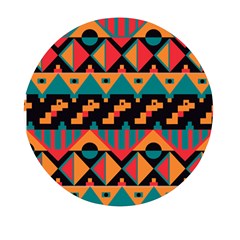 Tribal Pattern Seamless Border Mini Round Pill Box (pack Of 5)