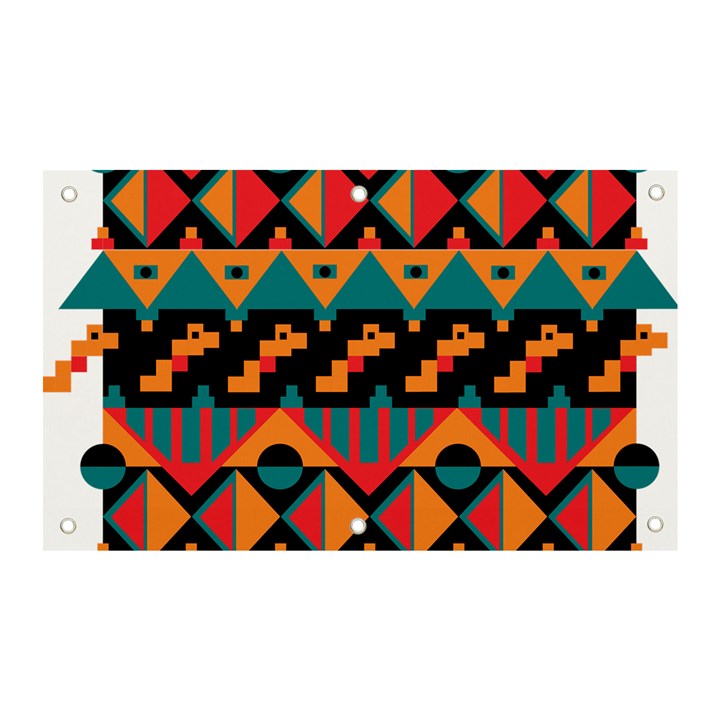 Tribal Pattern Seamless Border Banner and Sign 5  x 3 