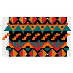 Tribal Pattern Seamless Border Banner And Sign 7  X 4  by Jancukart