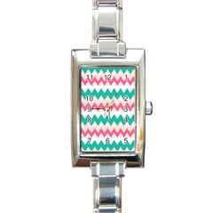 Zigzag Pattern Rectangle Italian Charm Watch