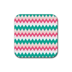 Zigzag Pattern Rubber Coaster (square)