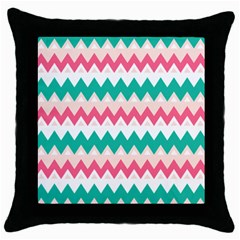 Zigzag Pattern Throw Pillow Case (black)